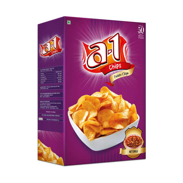 Potato chips-hot chilly – 200g  (A1 Chips)