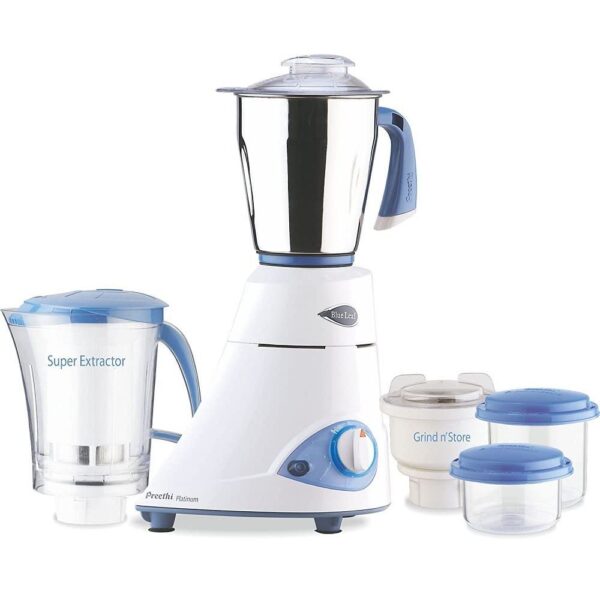 Preethi Blue Leaf 110 Volts Mixer Grinder | White | 550 Watts