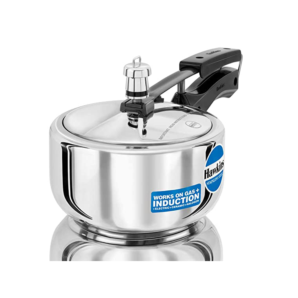 Hawkins Stainless Steel Induction Compatible Pressure Cooker 2 Litre Silver (HSS20)