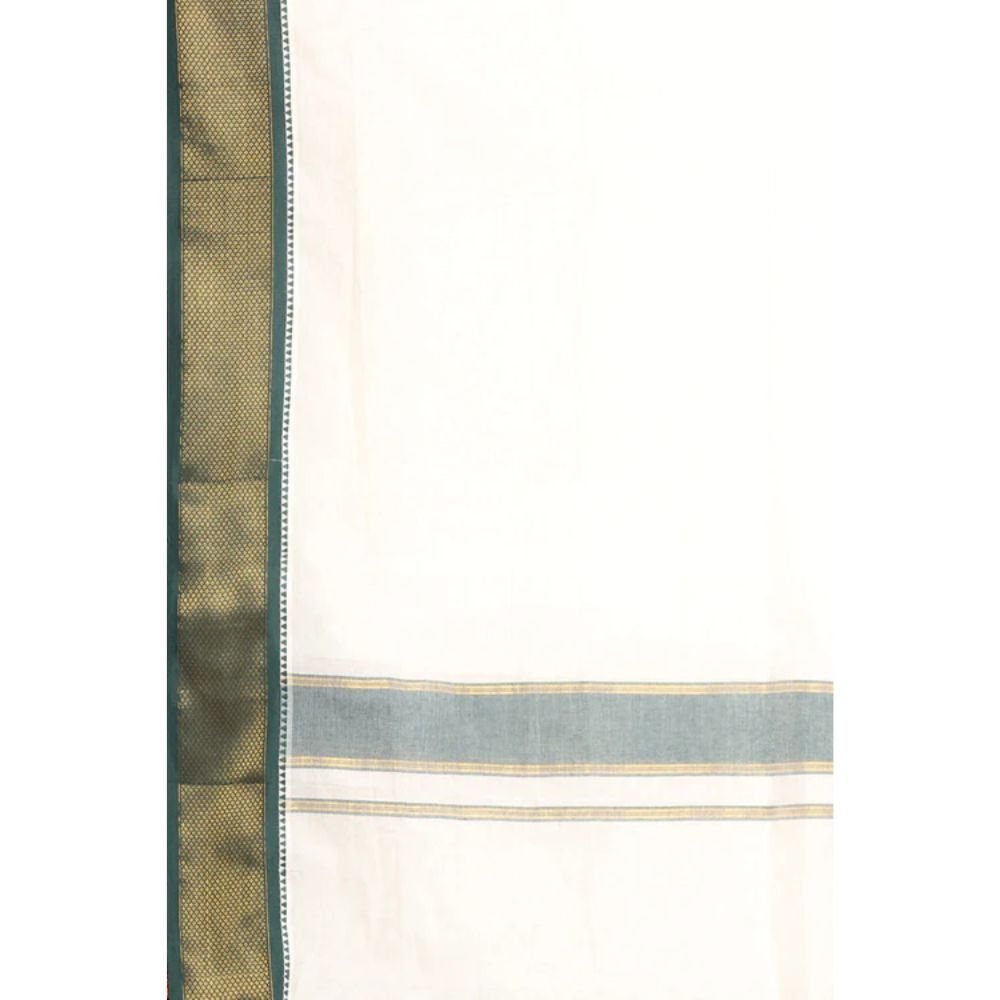 PRAKASAM COTTON Dhoti Uomo In Cotone Con Tasca In Velcro – JARI-RED – Taglia L (fianchi 100-117 Cm)