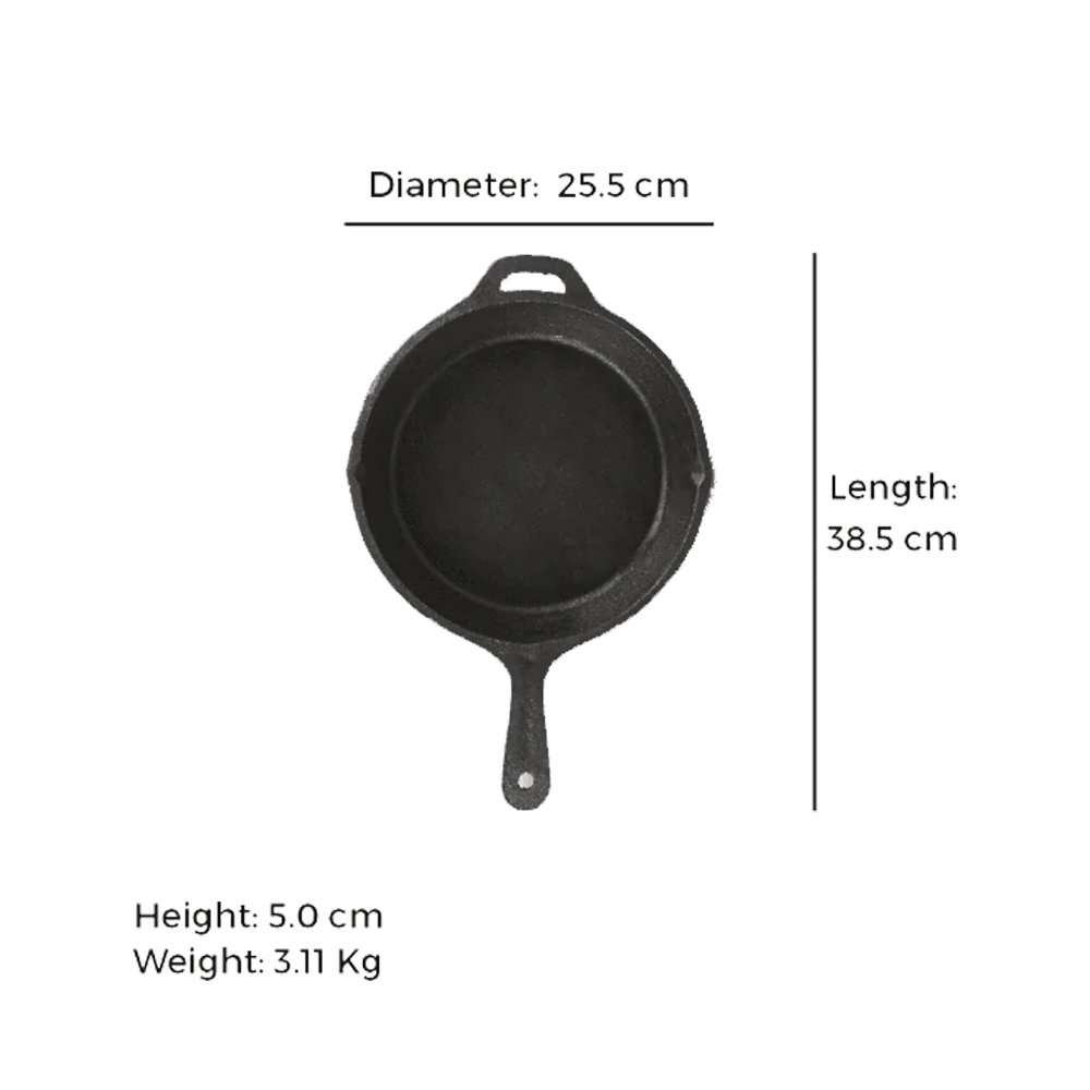 Cast Iron Dosa Tawa With Handle (Pre Seasoned, 10 inch) - Send Indian  Sweets to USA Online